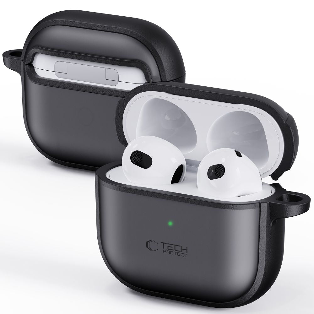 Tech-Protect AirPods 4 - Θήκη από Σκληρό Πλαστικό και Σιλικόνη - MagMat - Black