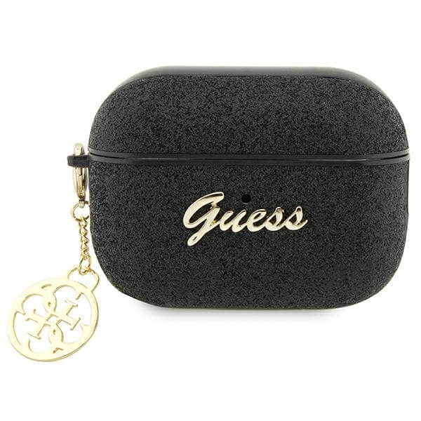 Guess AirPods Pro 2 PU Θήκη - Glitter Flake 4G Charm - Black