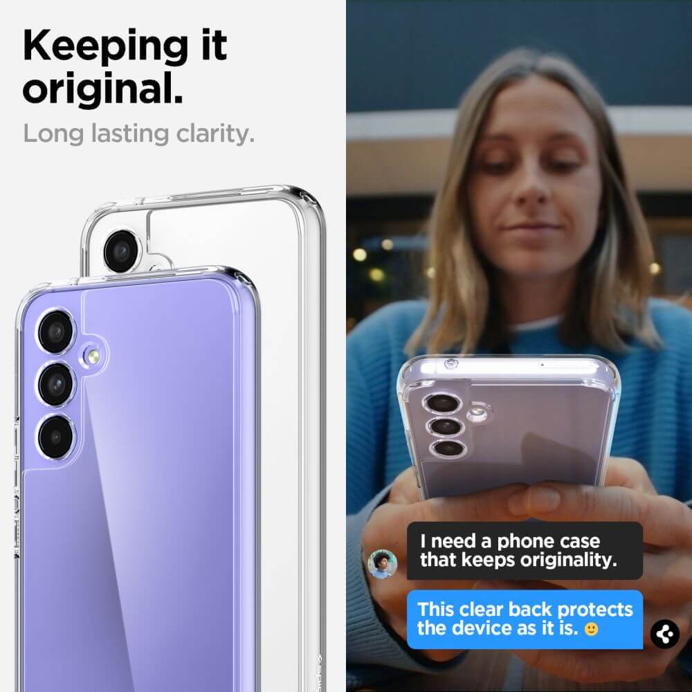 Spigen Samsung Galaxy A54 5G Σκληρή Θήκη με Πλαίσιο Σιλικόνης Ultra Hybrid - Crystal Clear