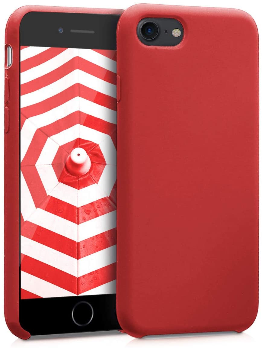 KW iPhone SE 2022 / SE 2020 / 7 / 8 Θήκη Σιλικόνης Rubber TPU - Dark Red - 40225.20