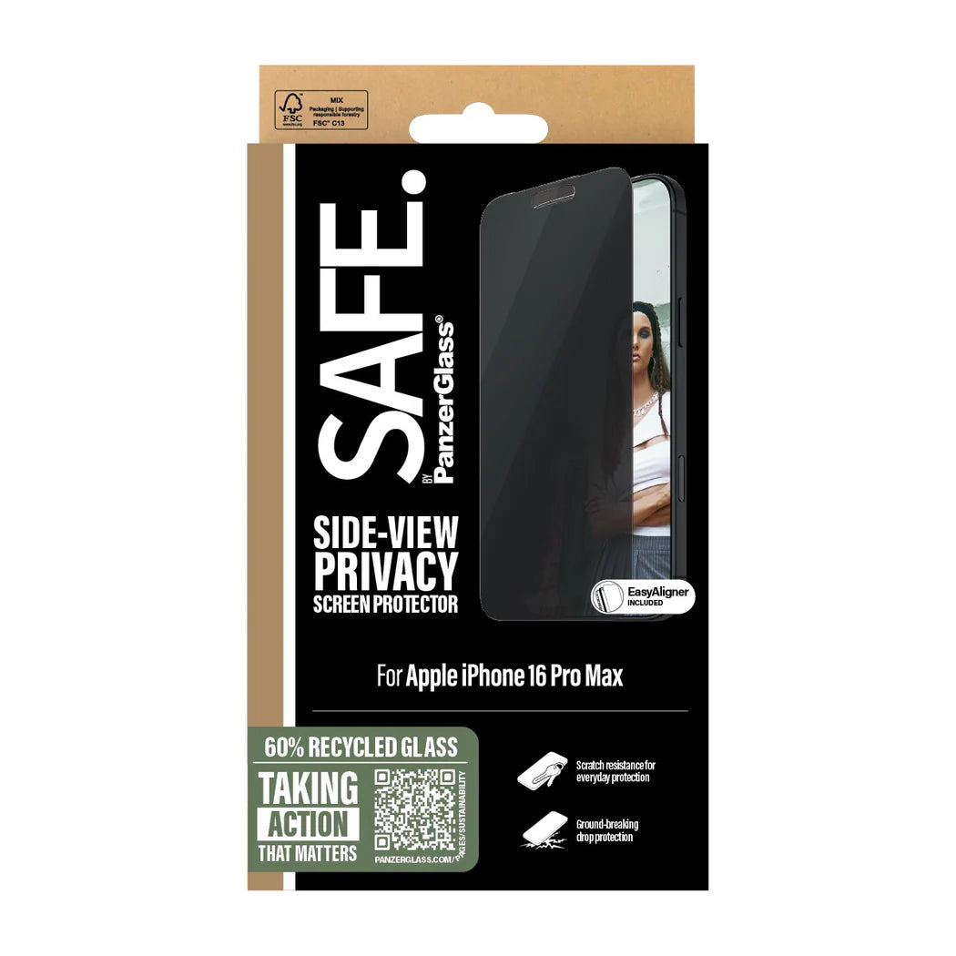 Safe by PanzerGlass iPhone 16 Pro Max Privacy Ultra-Wide Fit Full Screen Αντιχαρακτικό Γυαλί Οθόνης - Black - SAFEP95878