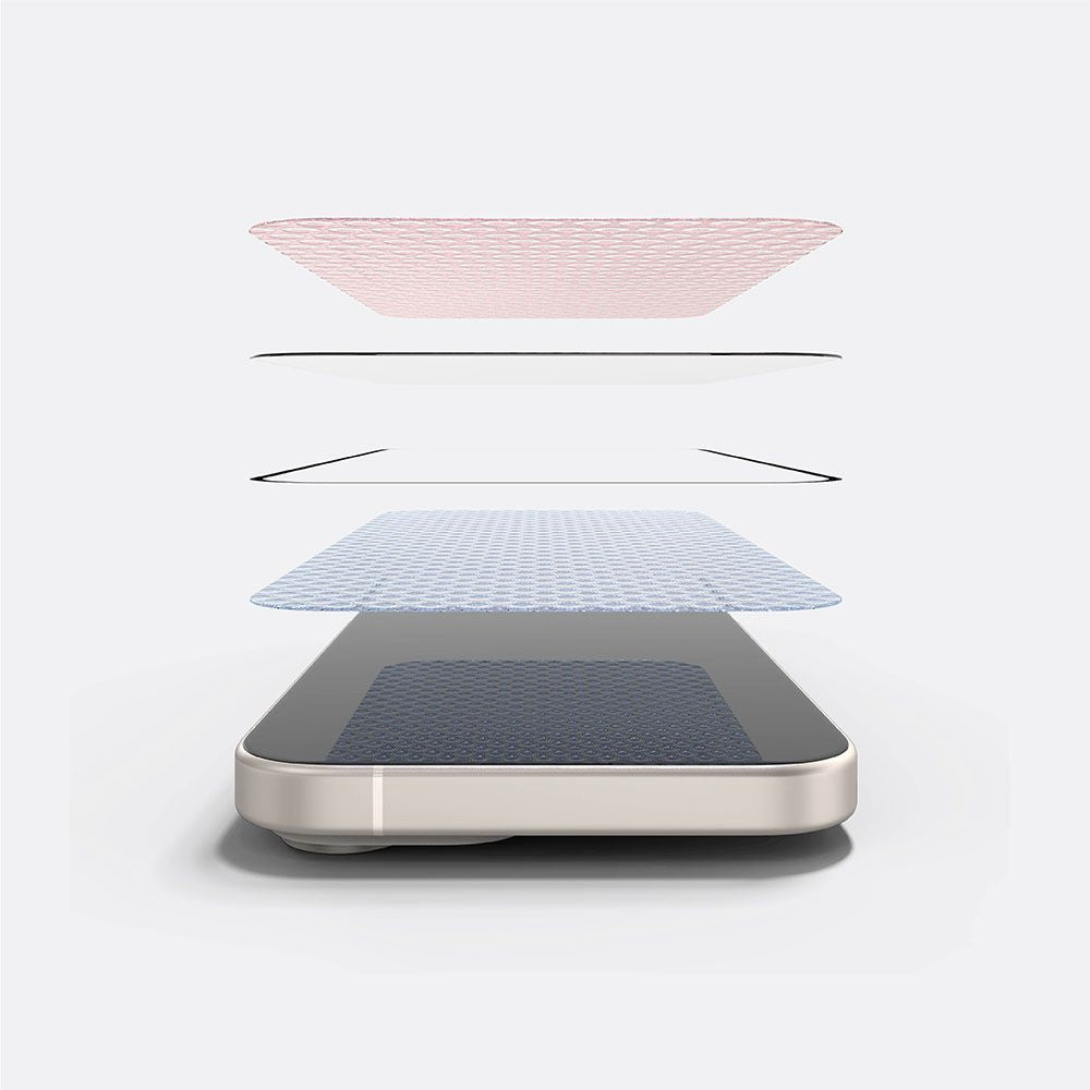 Ringke iPhone 15 TG Case Friendly Full Screen Tempered Glass 9H Αντιχαρακτικό Γυαλί Οθόνης - Black