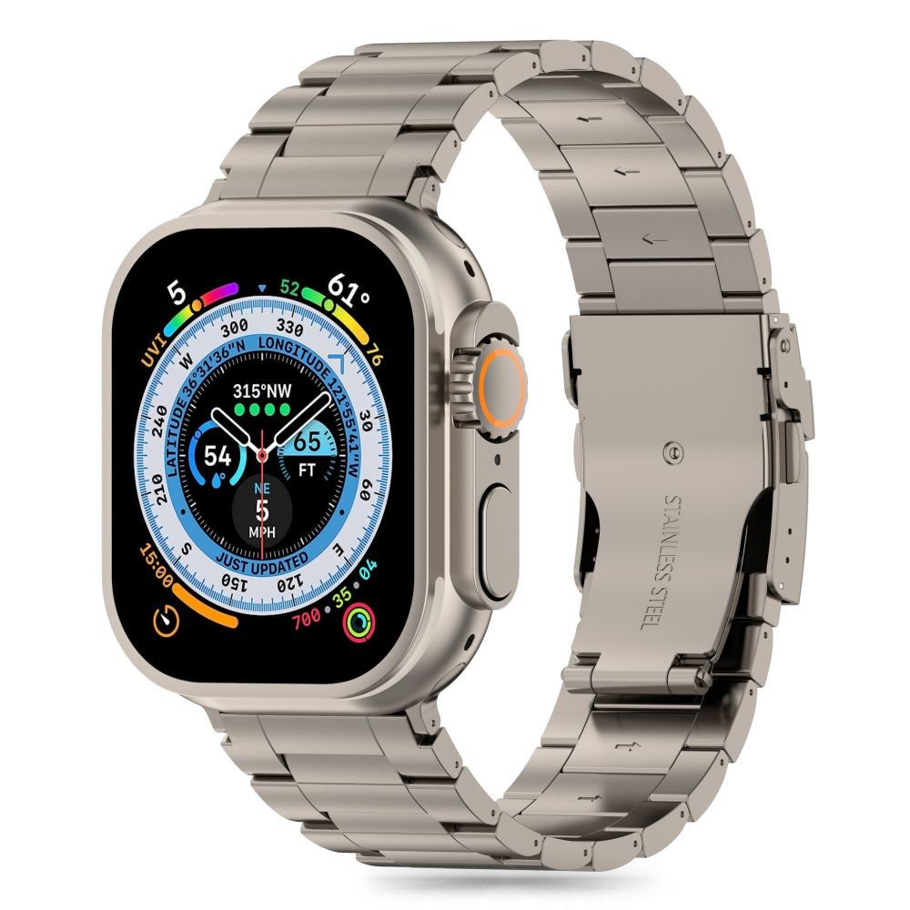 Tech - Protect Λουράκι Apple Watch 4 / 5 / 6 / 7 / 8 / 9 / SE / ULTRA 1 / ULTRA 2 - 42 / 44 / 45 / 49 mm Stainless Pro από Ανοξείδωτο Ατσάλι - Titanium