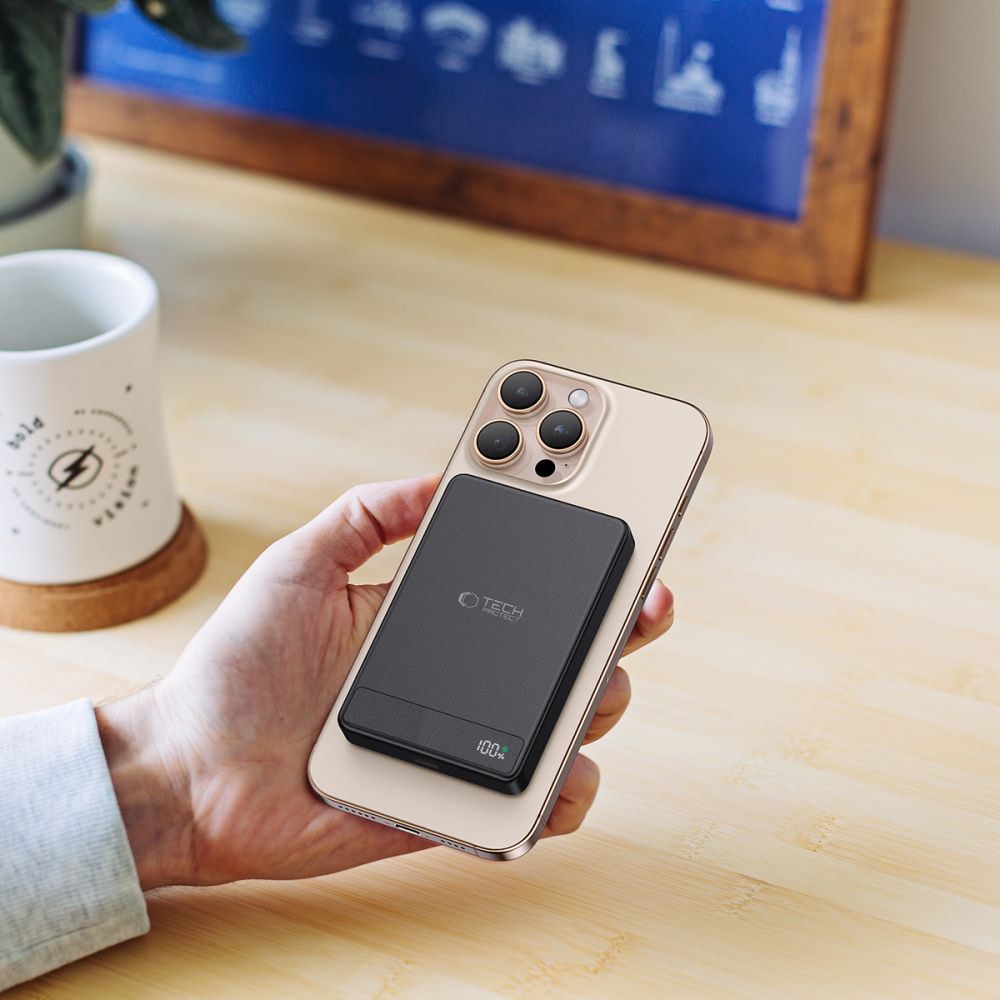 Tech - Protect PB33 Lifemag MagSafe PowerBank Μαγνητικό PowerBank Κινητού 5000 mAh - Black