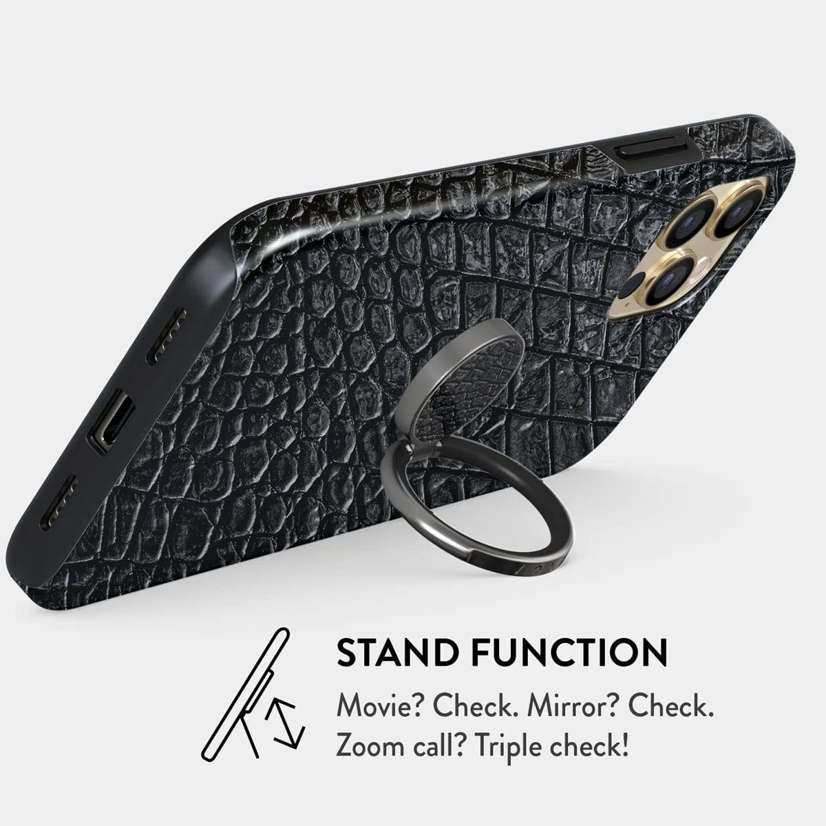 Burga Ring Holder - Δαχτυλίδι Συγκράτησης Κινητού - Βάση Στήριξης - Gunmetal - Reaper's Touch