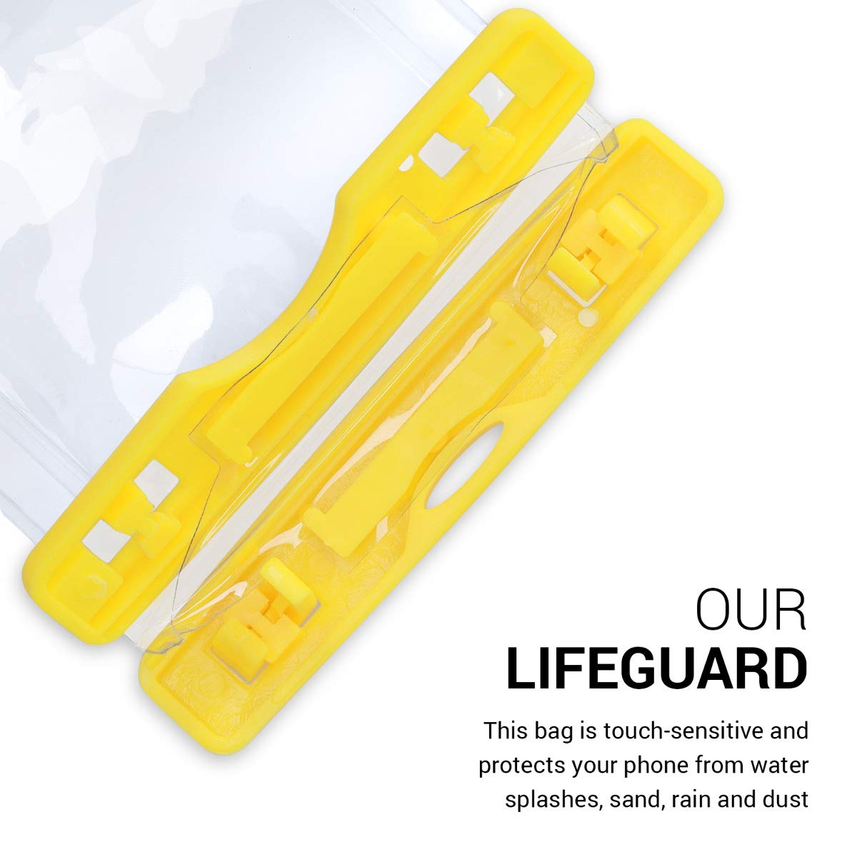 KW Universal Αδιάβροχη Θήκη - 16.5 x 9.5 cm - Διάφανη / Yellow - 29945.06