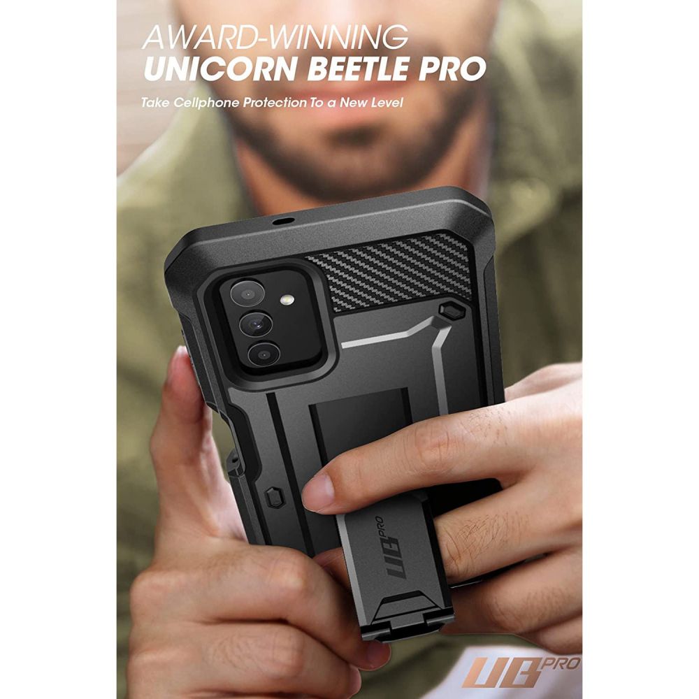 Supcase Samsung Galaxy A13 4G Unicorn Beetle Pro Σκληρή Θήκη με Προστασία Οθόνης και Stand - Black