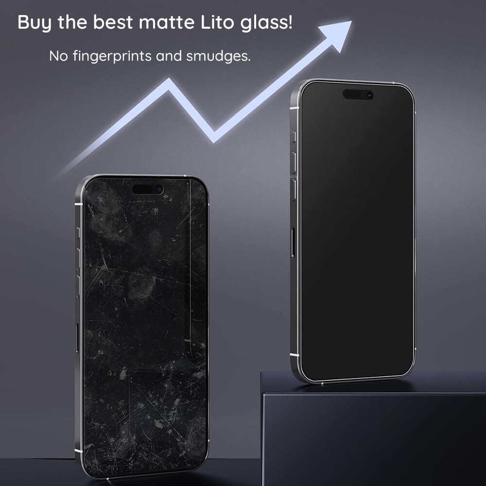 Lito iPhone 16 Plus HD Pro Matte Αντιχαρακτικό Γυαλί Οθόνης - Black