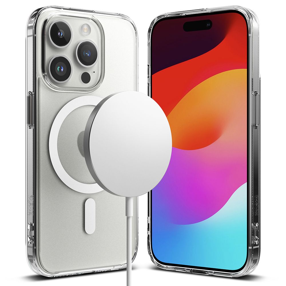 Ringke iPhone 15 Pro Fusion Σκληρή Θήκη με Πλαίσιο Σιλικόνης και MagSafe - Matte Clear