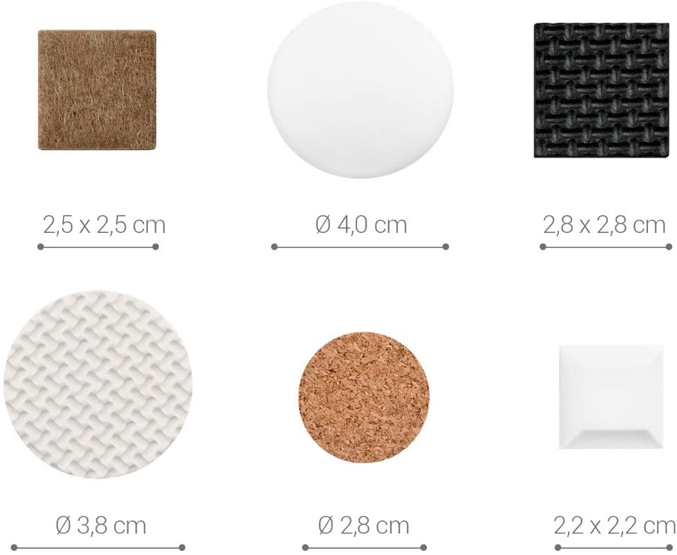 Navaris Προστατευτικά Αυτοκόλλητα Δαπέδου για τα Πόδια Επίπλων - Multicolor - 45904.01