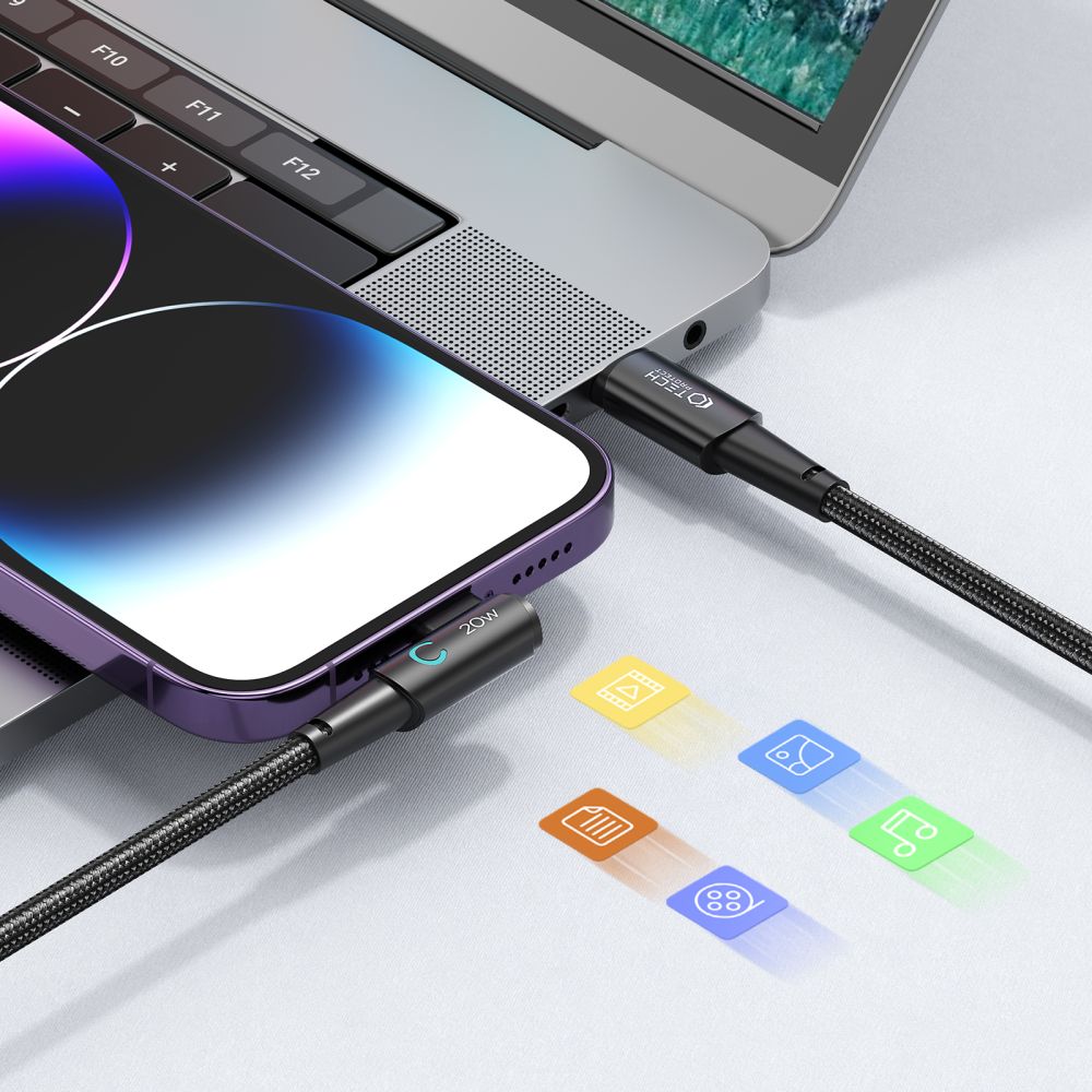 Tech-Protect UltraBoost L PD 20W 3A - Καλώδιο Δεδομένων και Φόρτισης Type-C to Lightning - 1m - Grey