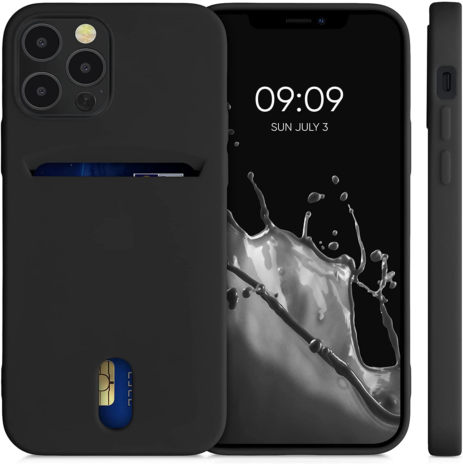 KW iPhone 12 / 12 Pro Θήκη Σιλικόνης TPU - Black - 54513.01