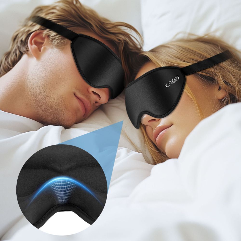 Tech-Protect Eyeshade Sleep Mask - Μάσκα Ύπνου / Ταξιδιού - Black - likebrands.gr