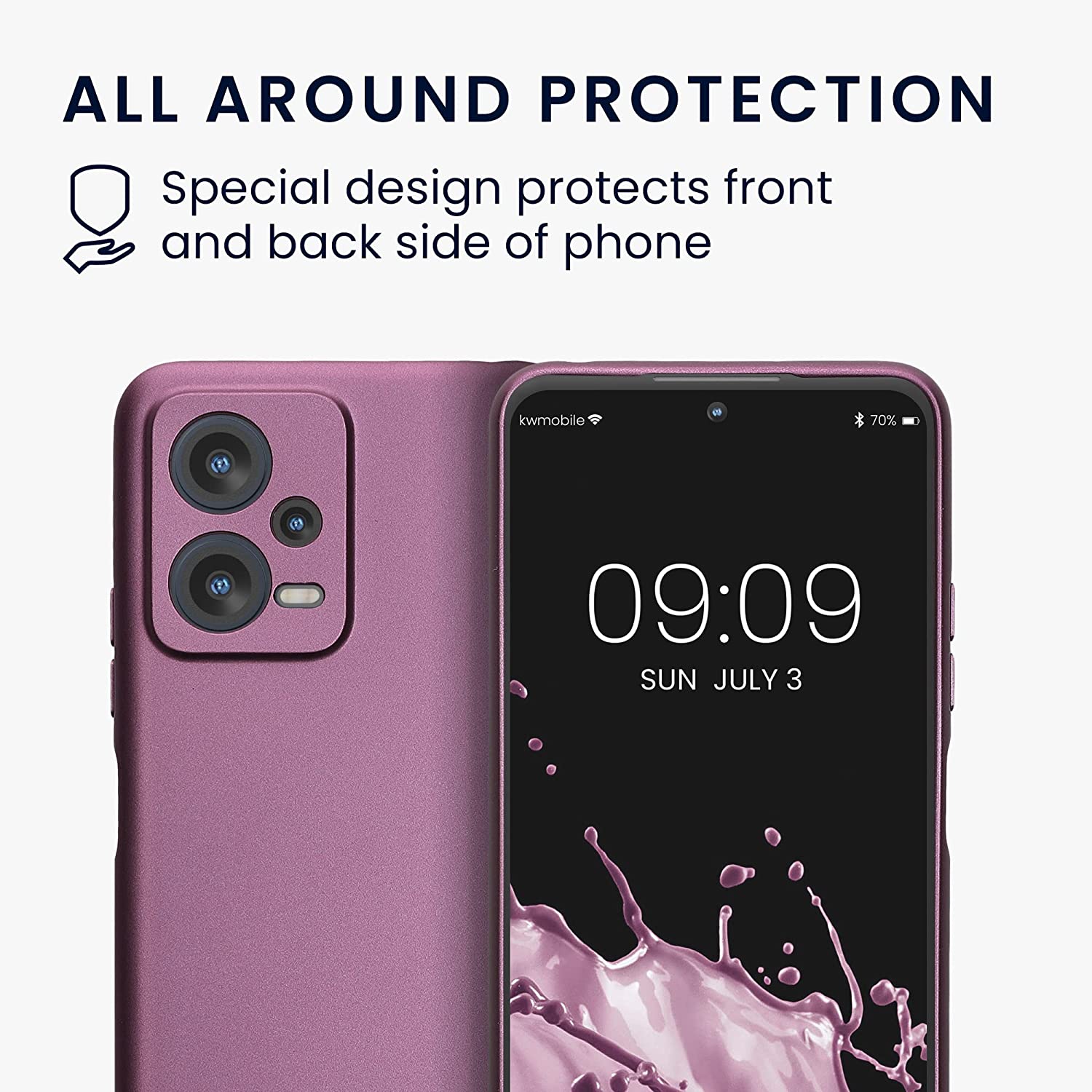 KW Xiaomi Redmi Note 12 5G / Poco X5 5G Θήκη Σιλικόνης TPU - Metallic Lavender - 60888.230