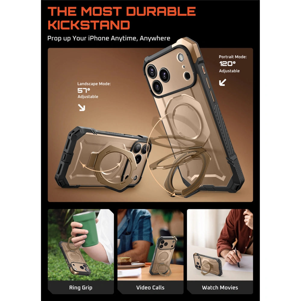 Supcase iPhone 17 Pro Max - UB Grip Mag - Σκληρή Θήκη με MagSafe και Stand - Desert Gold