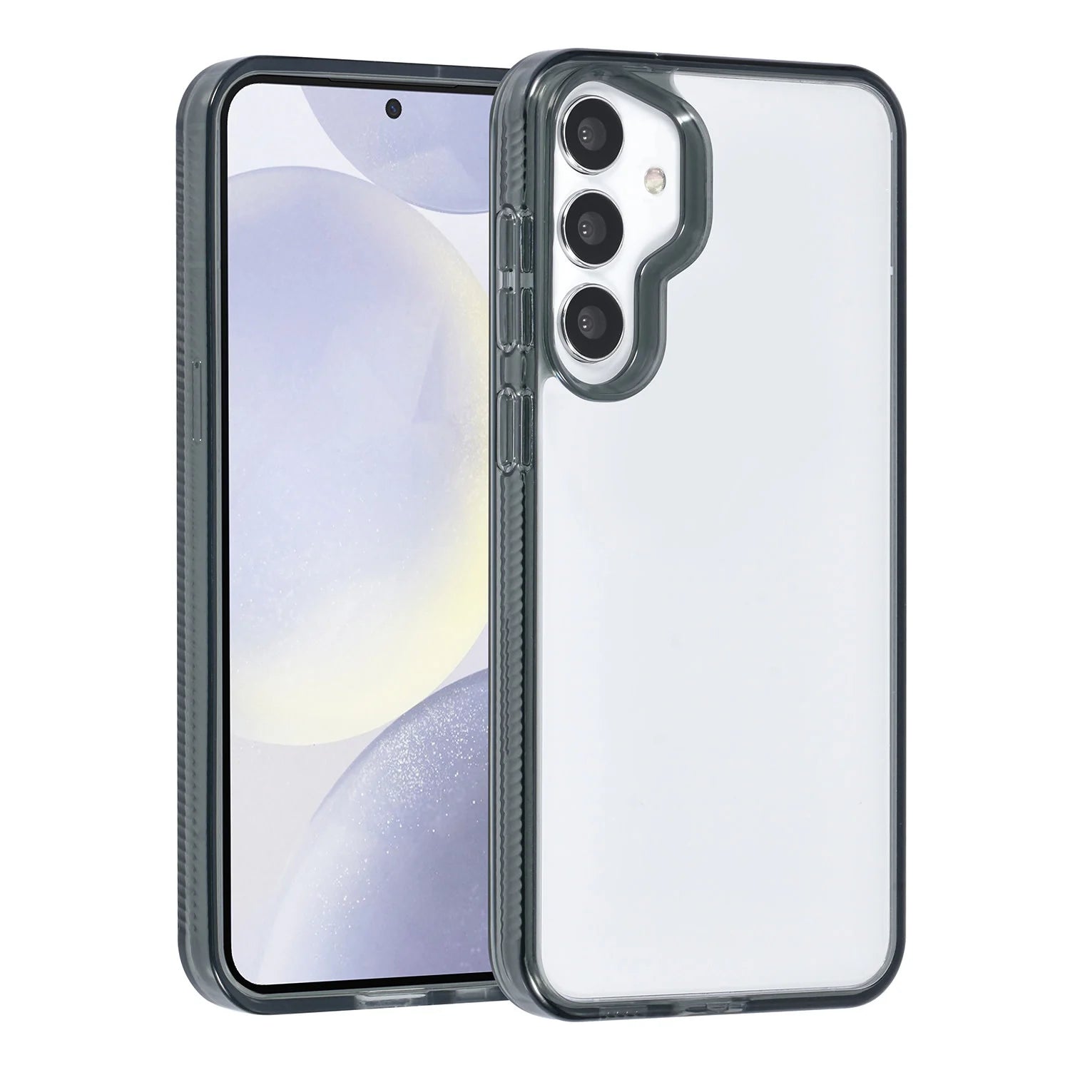 Tuniq Samsung Galaxy S24 Plus - Σκληρή Θήκη με Πλαίσιο Σιλικόνης - Ημιδιάφανο Μαύρο / Διάφανο