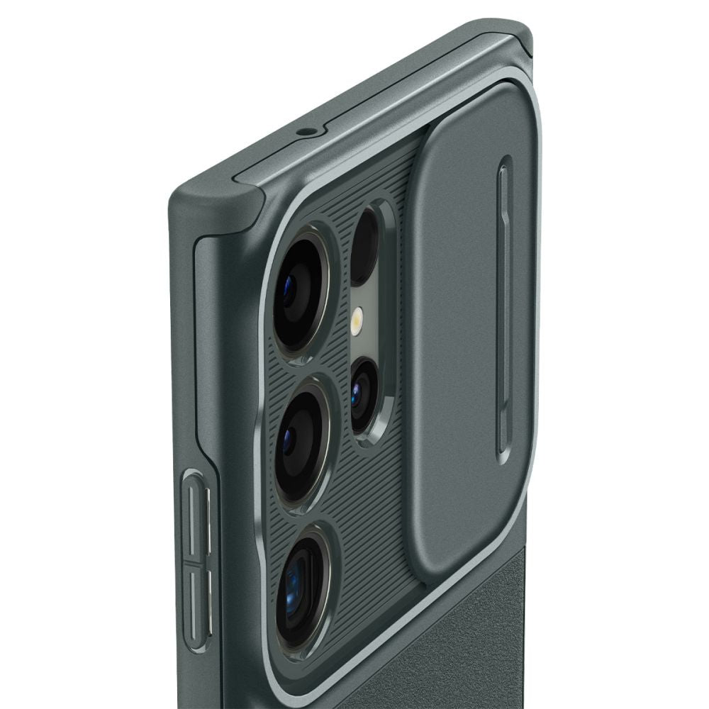 Spigen Samsung Galaxy S23 Ultra Optik Armor Θήκη Σιλικόνης με Κάλυμμα για την Κάμερα - Abyss Green