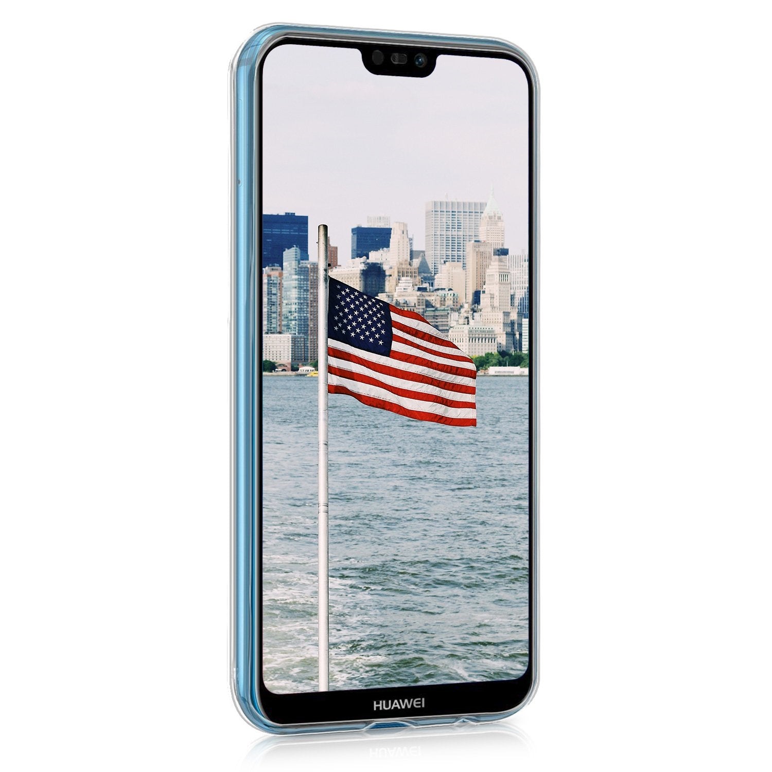 KW Huawei P20 Lite Θήκη Σιλικόνης TPU Design American Flag - Blue / Red / White - 44889.29
