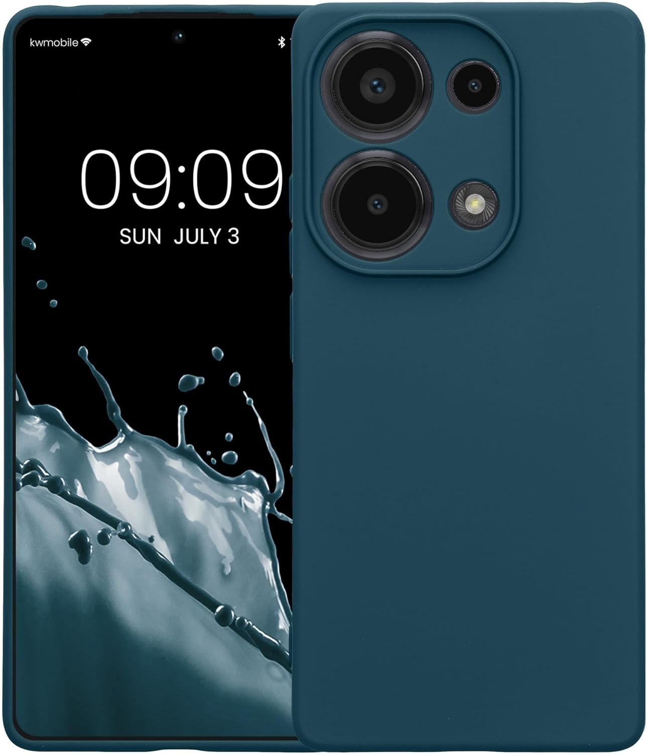 KW Xiaomi Redmi Note 13 Pro 4G Λεπτή Θήκη Σιλικόνης Rubberized TPU - Matte Petrol