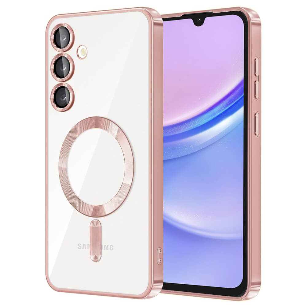 Techsuit Samsung Galaxy A15 4G / A15 5G - Luxury Crystal MagSafe - Θήκη Σιλικόνης - Pink