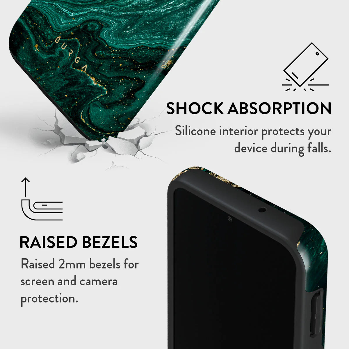 Burga Samsung Galaxy A25 5G Fashion Tough Σκληρή Θήκη - Emerald Pool