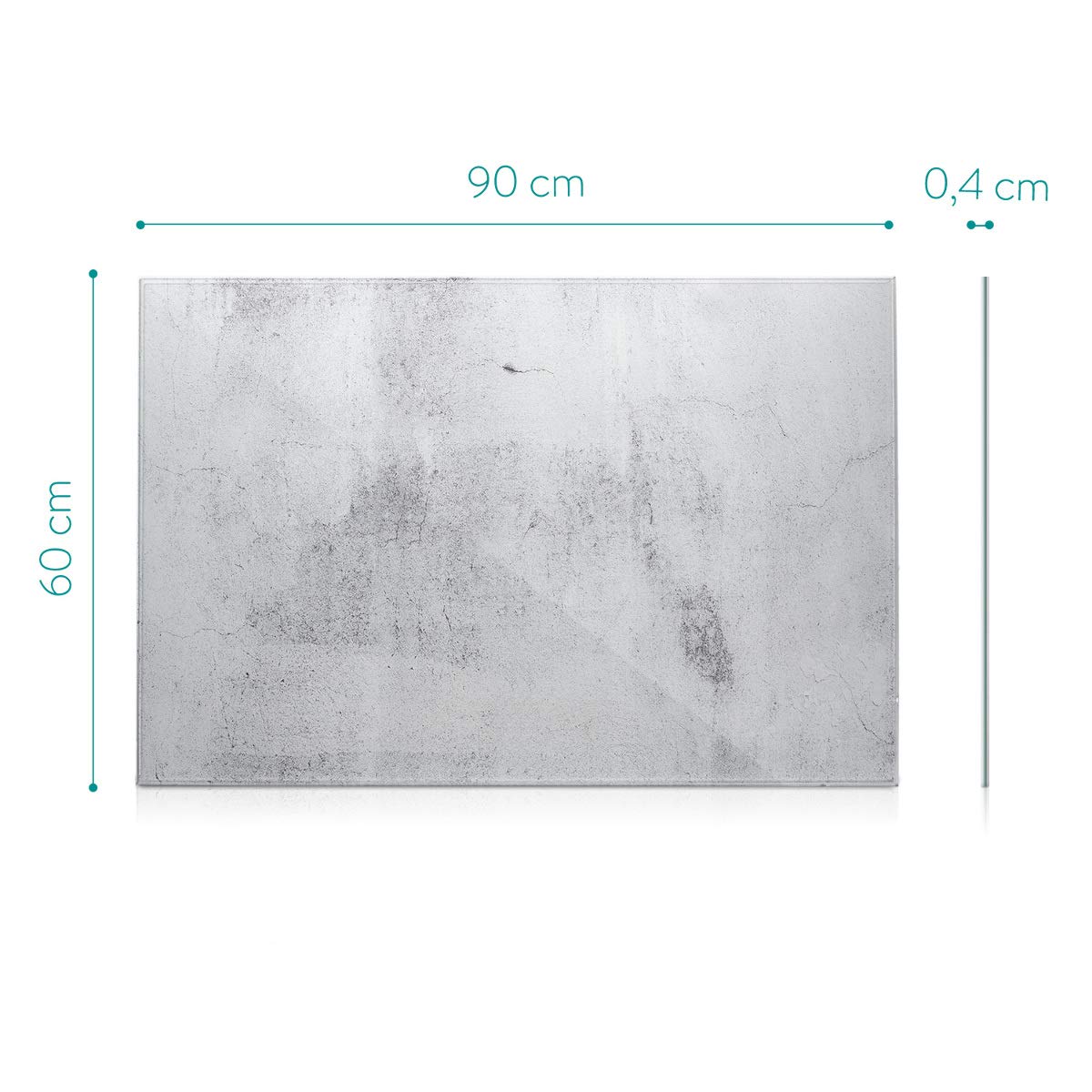 Navaris Μαγνητικός Γυάλινος Πίνακας - 90x60cm - Design Concrete - 45723.04