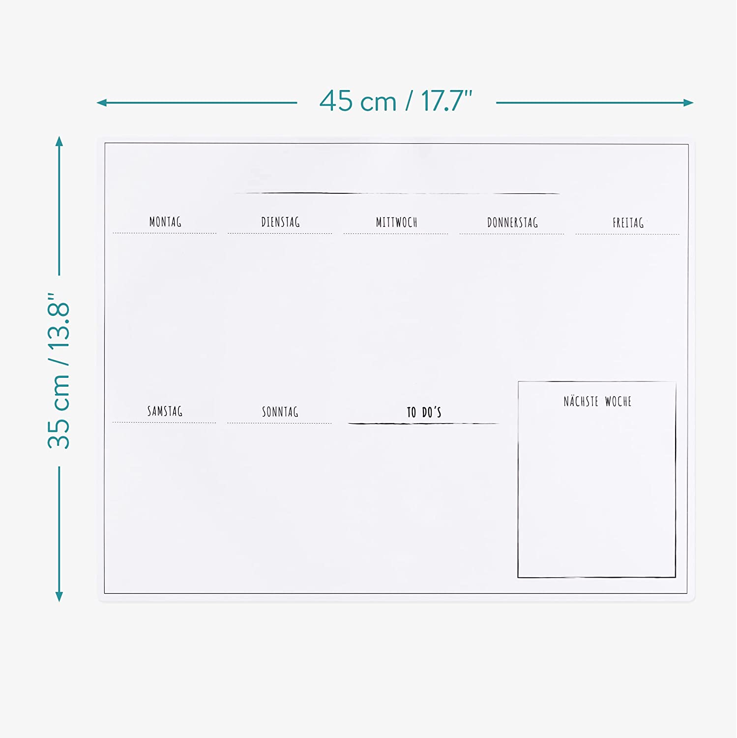 Navaris Εβδομαδιαίος Μαγνητικός Πίνακας Χρονοδιαγράμματος για Ψυγείο - 35 x 45 cm - White - 51524.04