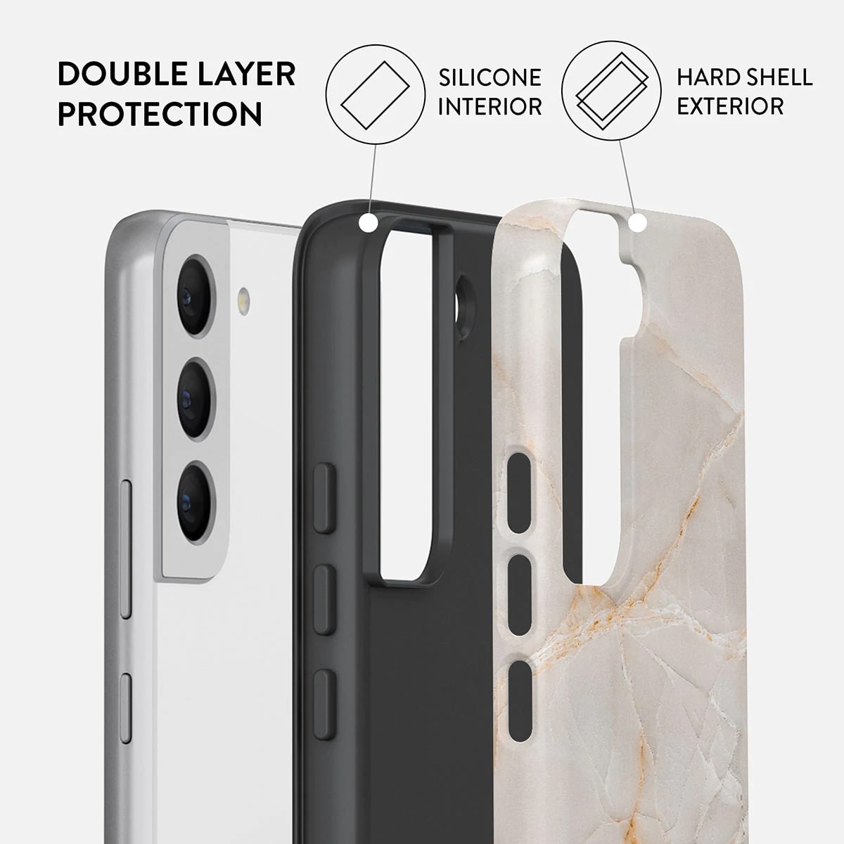 Burga Samsung Galaxy S22 Plus Fashion Tough Σκληρή Θήκη - Vanilla Sand