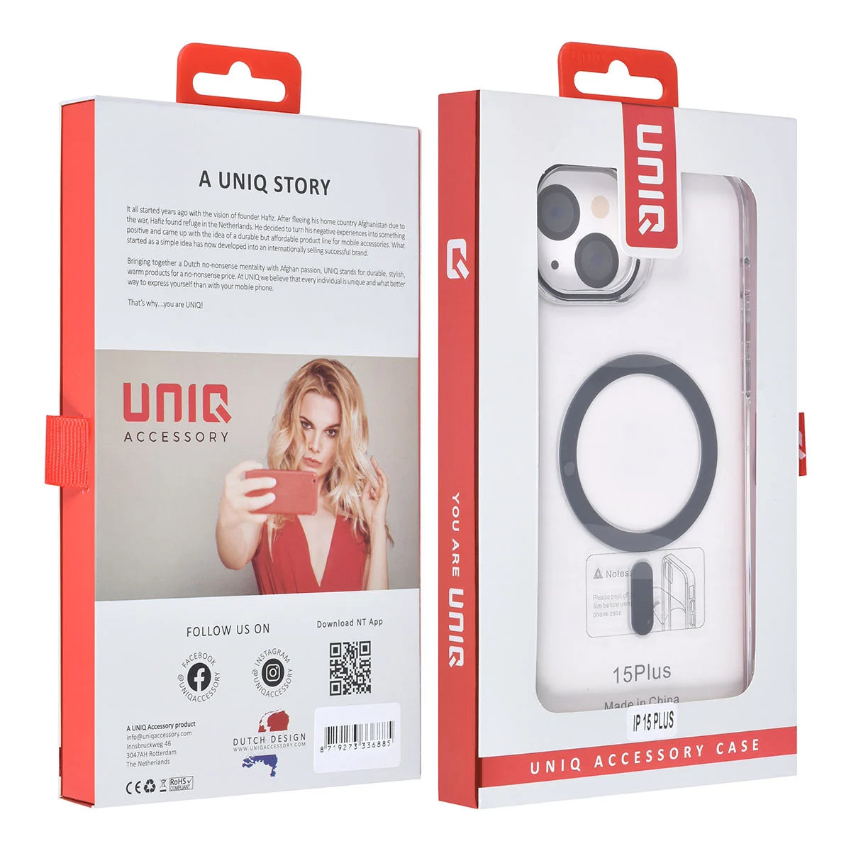 Tuniq iPhone 15 Plus / 14 Plus - MagSafe Σκληρή Θήκη με Πλαίσιο Σιλικόνης - Διάφανη / Μαύρη