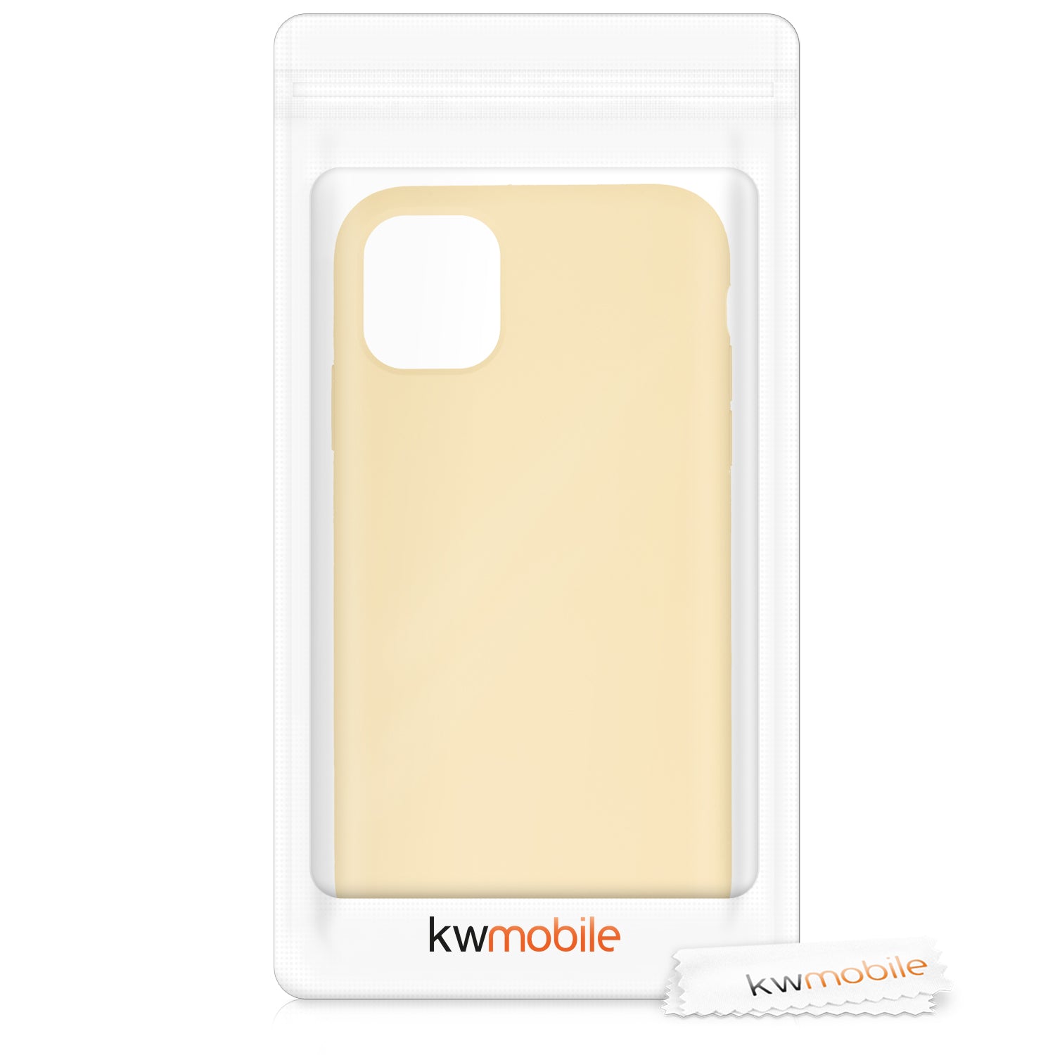 KW iPhone 11 Θήκη Σιλικόνης Rubber TPU - Light Yellow - 49724.158