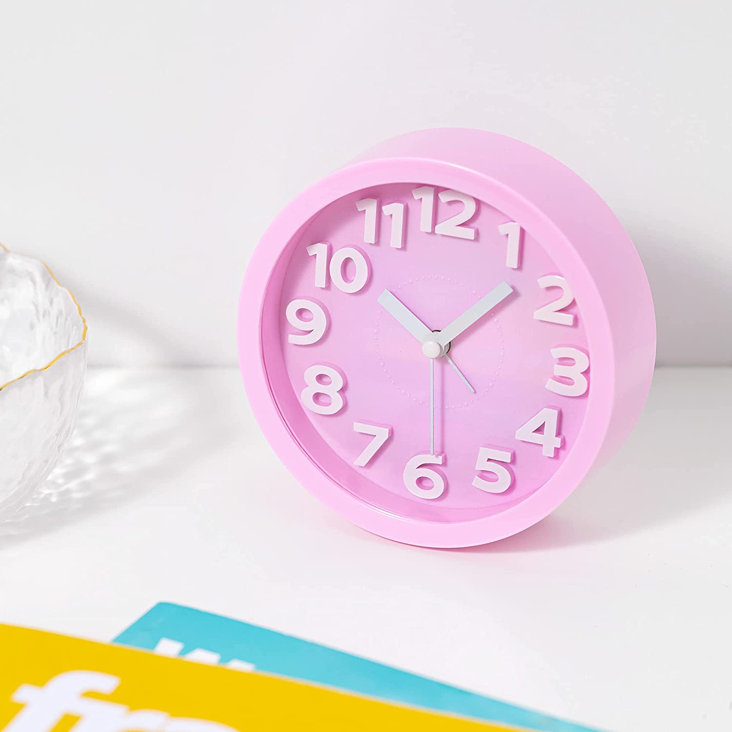 Navaris Παιδικό Αναλογικό Ρολόι και Ξυπνητήρι - Pink - 54910.08