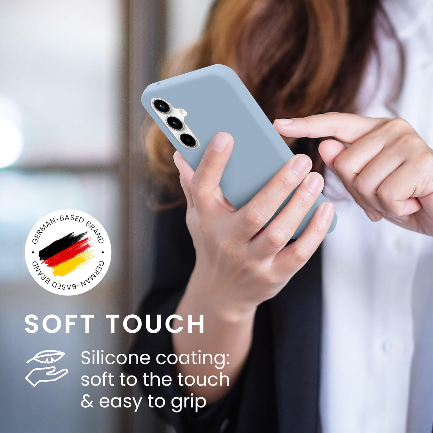 KW Samsung Galaxy A35 5G Θήκη Σιλικόνης Rubberized TPU - Matte Light Blue