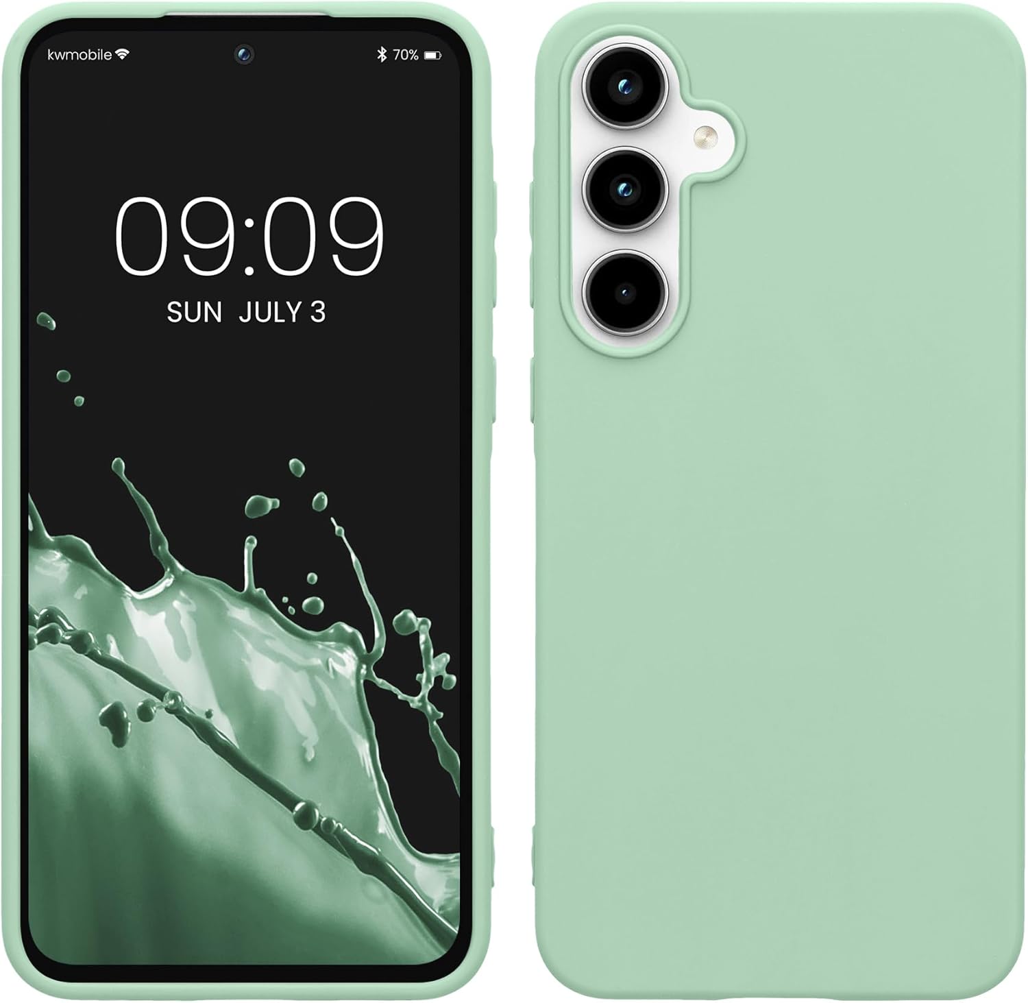 KW Samsung Galaxy A55 5G Λεπτή Θήκη Σιλικόνης TPU - Matte Mint Green