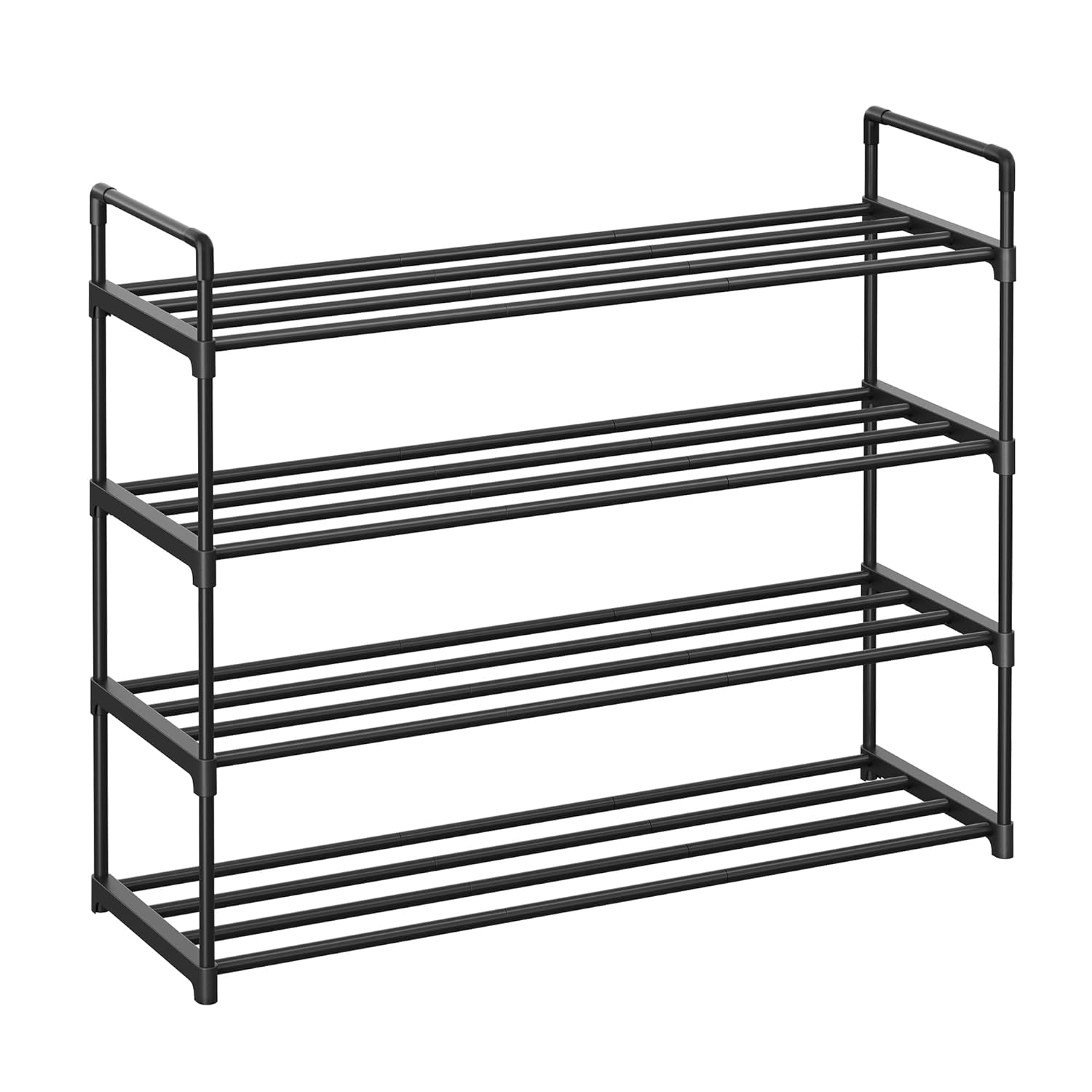 Songmics Μεταλλική Παπουτσοθήκη με 4 Ράφια - 30 x 92 x 74 cm - Black - LSA14BK