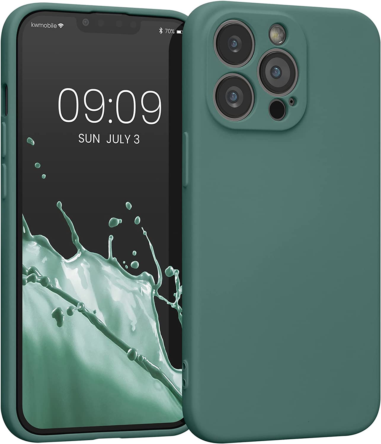 KW iPhone 13 Pro Θήκη Σιλικόνης Rubberized TPU - Forest Green - 58955.166