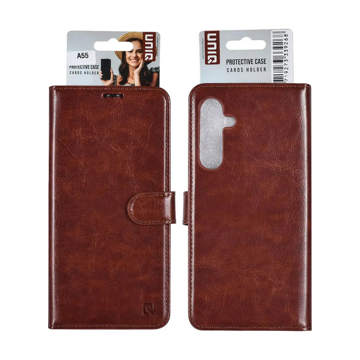Tuniq Samsung Galaxy A55 5G - Θήκη Πορτοφόλι Stand από Δερματίνη - Καφέ