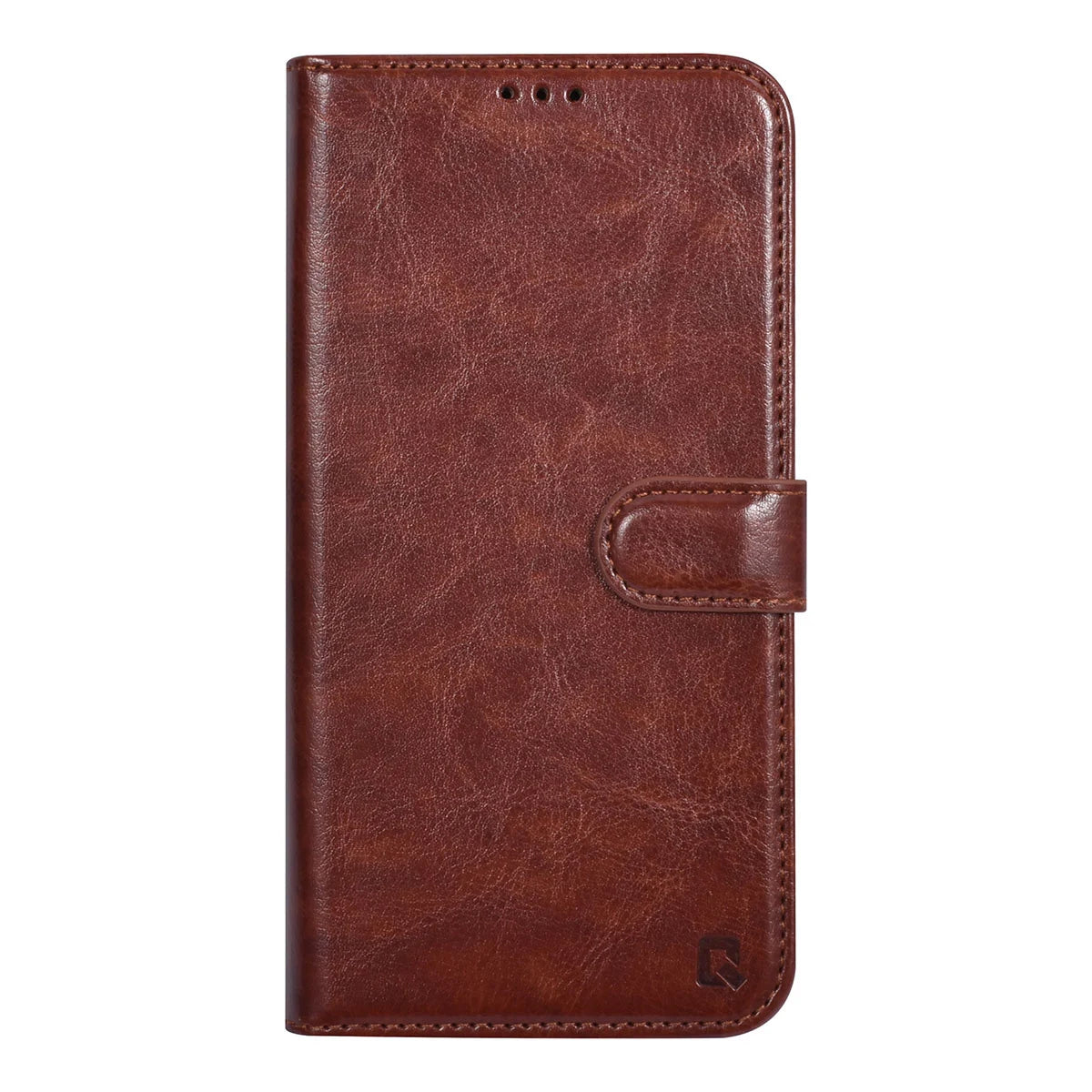 Tuniq iPhone 15 Plus / 14 Plus - Θήκη Πορτοφόλι Stand από Δερματίνη - Καφέ