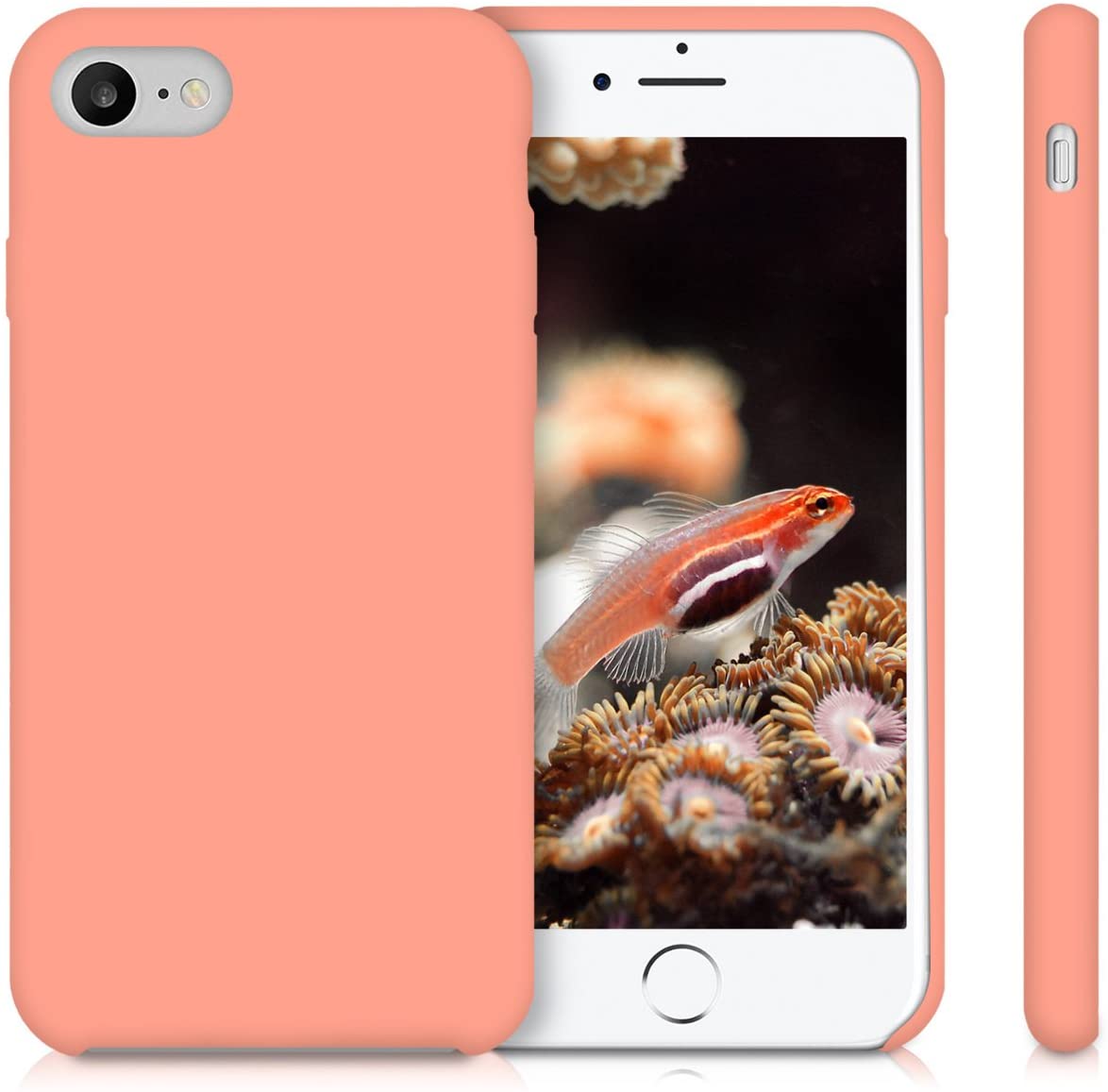 KW iPhone SE 2022 / SE 2020 / 7 / 8 Θήκη Σιλικόνης Rubber TPU - Coral - 40225.76