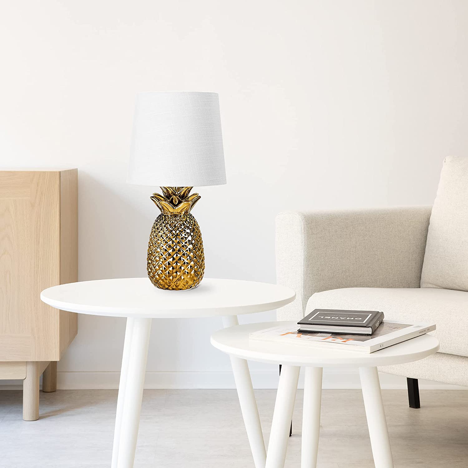 Navaris Desk Lamp Επιτραπέζιο Φωτιστικό - Ανανάς - 35cm - Gold / White - 49150.66.02