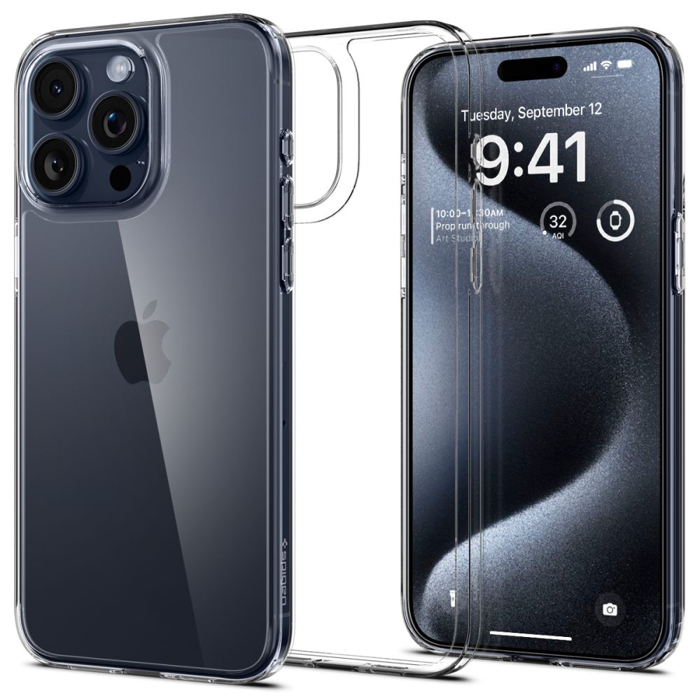 Spigen iPhone 15 Pro AirSkin Hybrid Σκληρή Θήκη - Crystal Clear