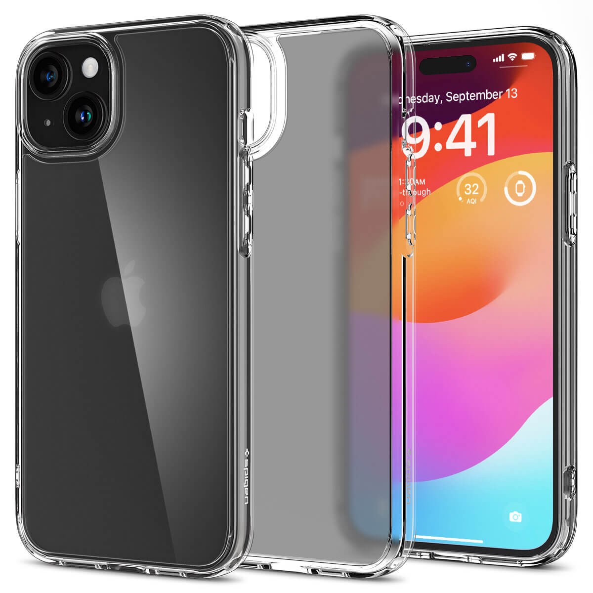 Spigen iPhone 15 Plus Ultra Hybrid Σκληρή Θήκη με Πλαίσιο Σιλικόνης - Frost Clear