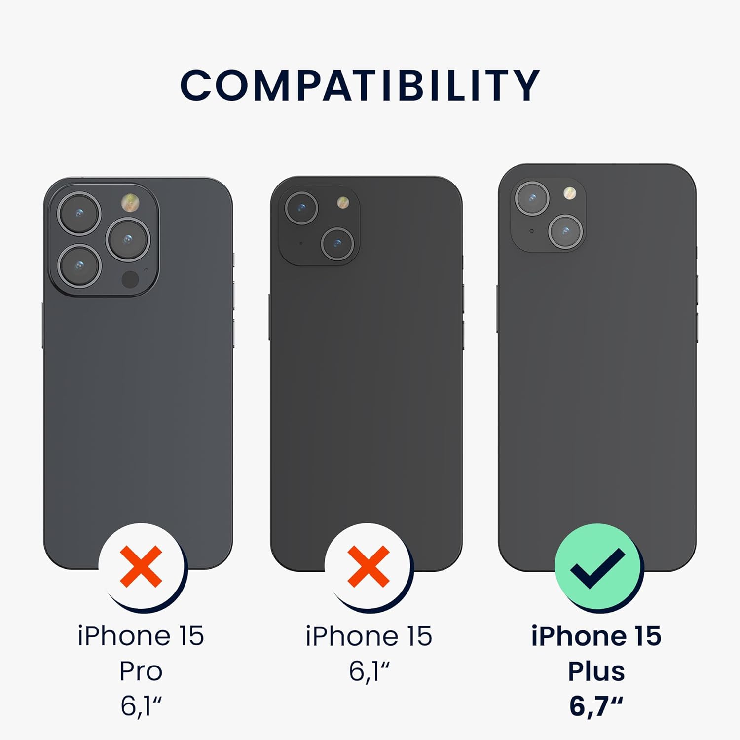 KW iPhone 15 Plus Real Glass Αντιχαρακτικό Γυαλί για την Κάμερα - 2 Τεμάχια - Διάφανα - 62002.1