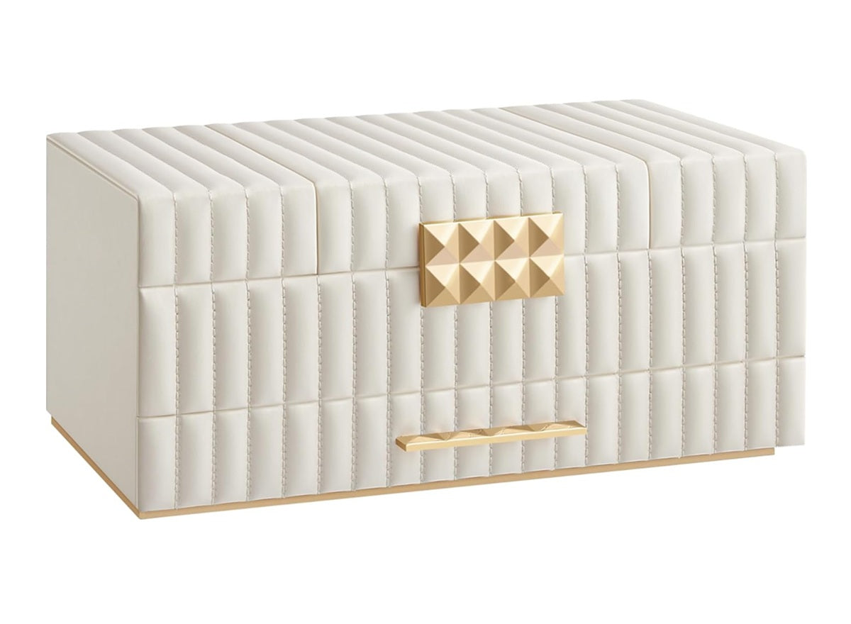 Songmics Κουτί Αποθήκευσης Κοσμημάτων με Αποσπώμενο Καθρέπτη - Cloud White - JBC184W01