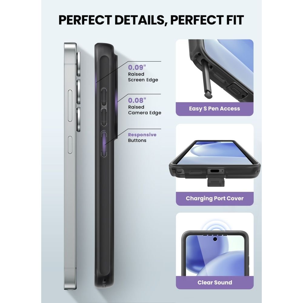 Supcase Samsung Galaxy S26 Ultra - Σκληρή Magsafe Θήκη με Προστασία Οθόνης και Stand - Cosmo Mag - Frost Black