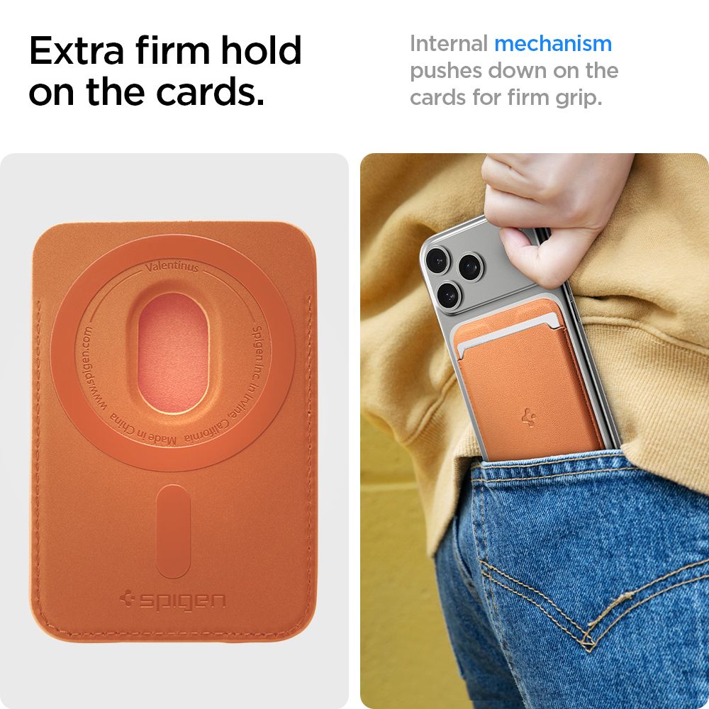 Spigen Universal Θήκη για Κάρτες - Valentinus MagSafe Card Holder - Metallic Orange