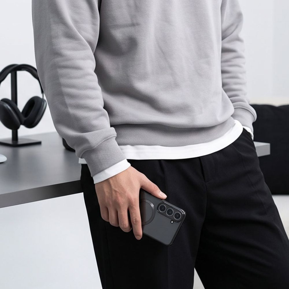 Tech-Protect Samsung Galaxy S26 FE - Θήκη Σιλικόνης TPU με MagSafe - MagFlex - Clear / Shiny Black
