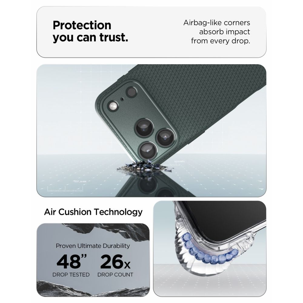 Spigen iPhone 18 Pro / iPhone 17 Pro - Θήκη Σιλικόνης - Liquid Air - Abyss Green