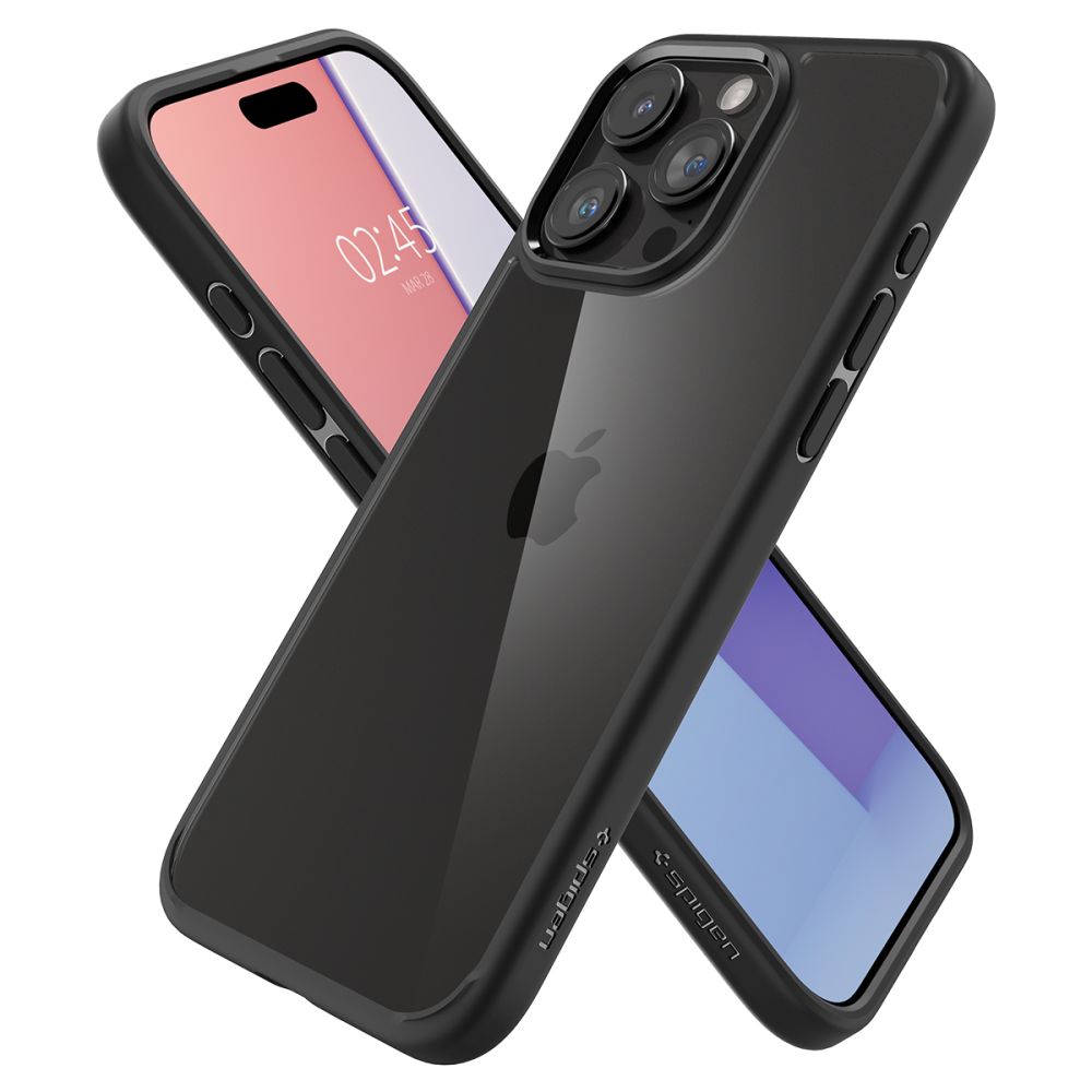 Spigen iPhone 15 Pro Max Ultra Hybrid Σκληρή Θήκη με Πλαίσιο Σιλικόνης - Matte Black