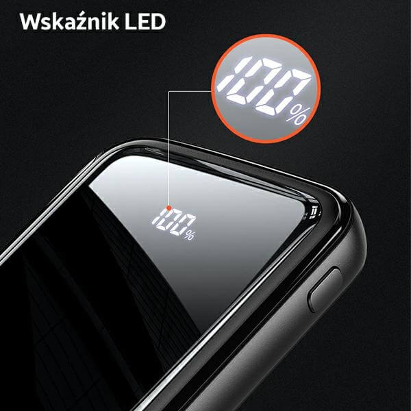 USAMS PB58 PowerBank με Υποστήριξη Γρήγορης Φόρτισης PD 3.0 10000mAh 22.5W QC 3.0 - Black