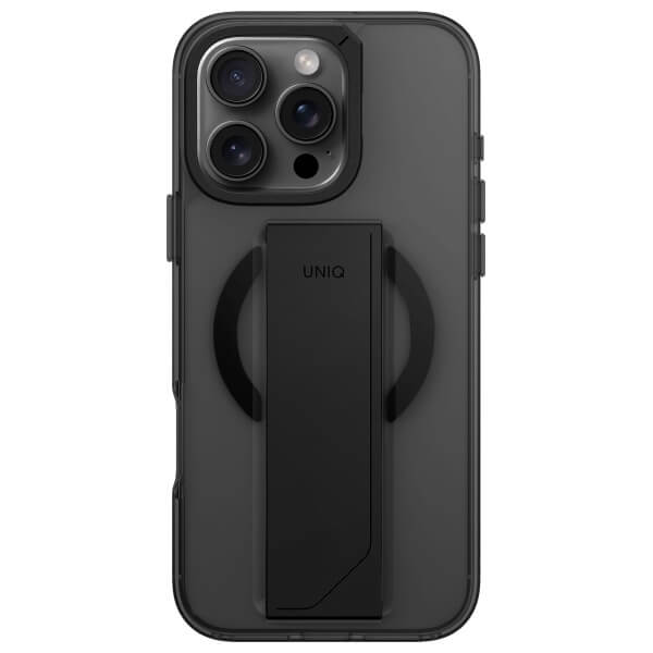 Uniq iPhone 16 Pro - Heldro Max - MagSafe Σκληρή Θήκη με Πλαίσιο Σιλικόνης και Finger Holder - Vapour Smoke